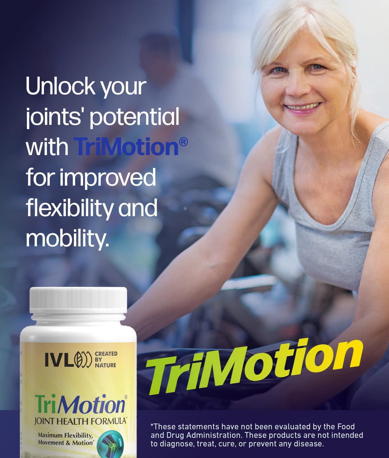 High-Efficacy IVL TriMotion Joint Health Formula for Active Adults - Promotes Optimal Mobility & Flexibility, Premium Relief for Joint Discomfort & Stiffness - 60 Capsules