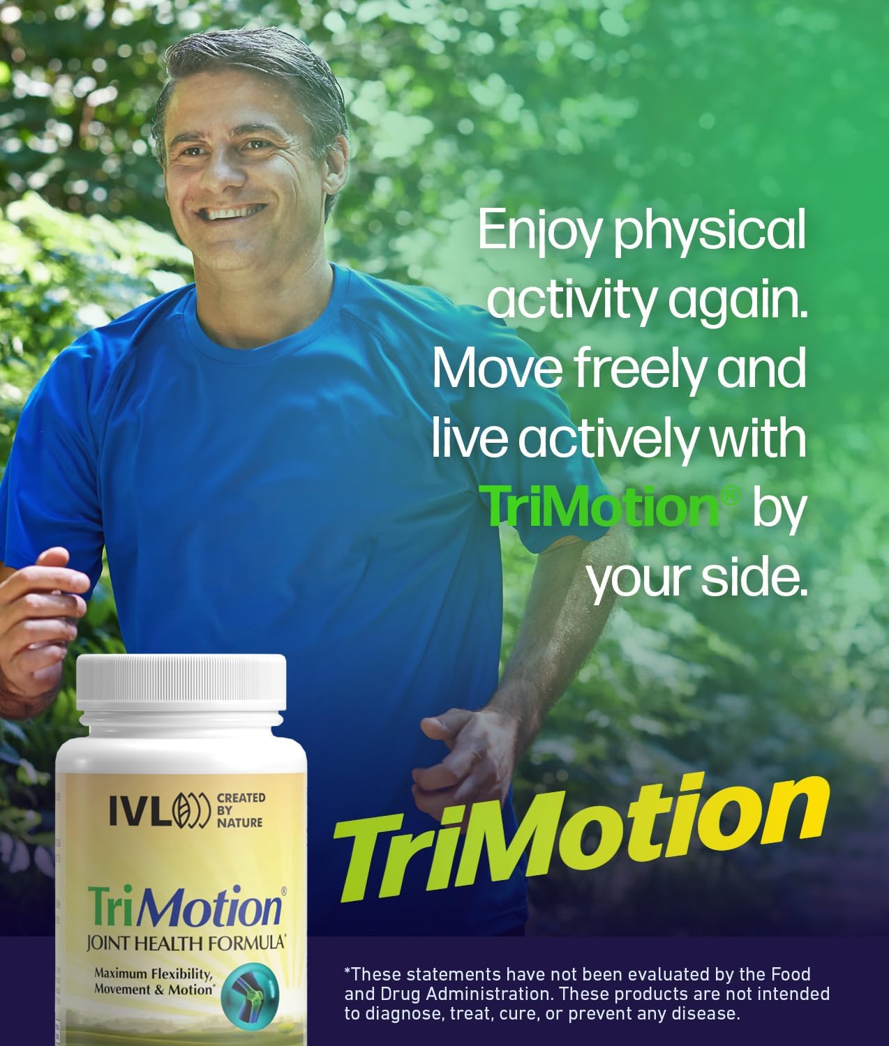 High-Efficacy IVL TriMotion Joint Health Formula for Active Adults - Promotes Optimal Mobility & Flexibility, Premium Relief for Joint Discomfort & Stiffness - 60 Capsules