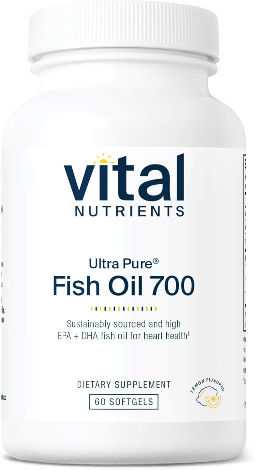 High EPA & DHA Omega-3 Fish Oil Softgels for Heart, Brain, Joint Health | Lemon Flavor | Gluten, Dairy & Soy Free | 60 ct