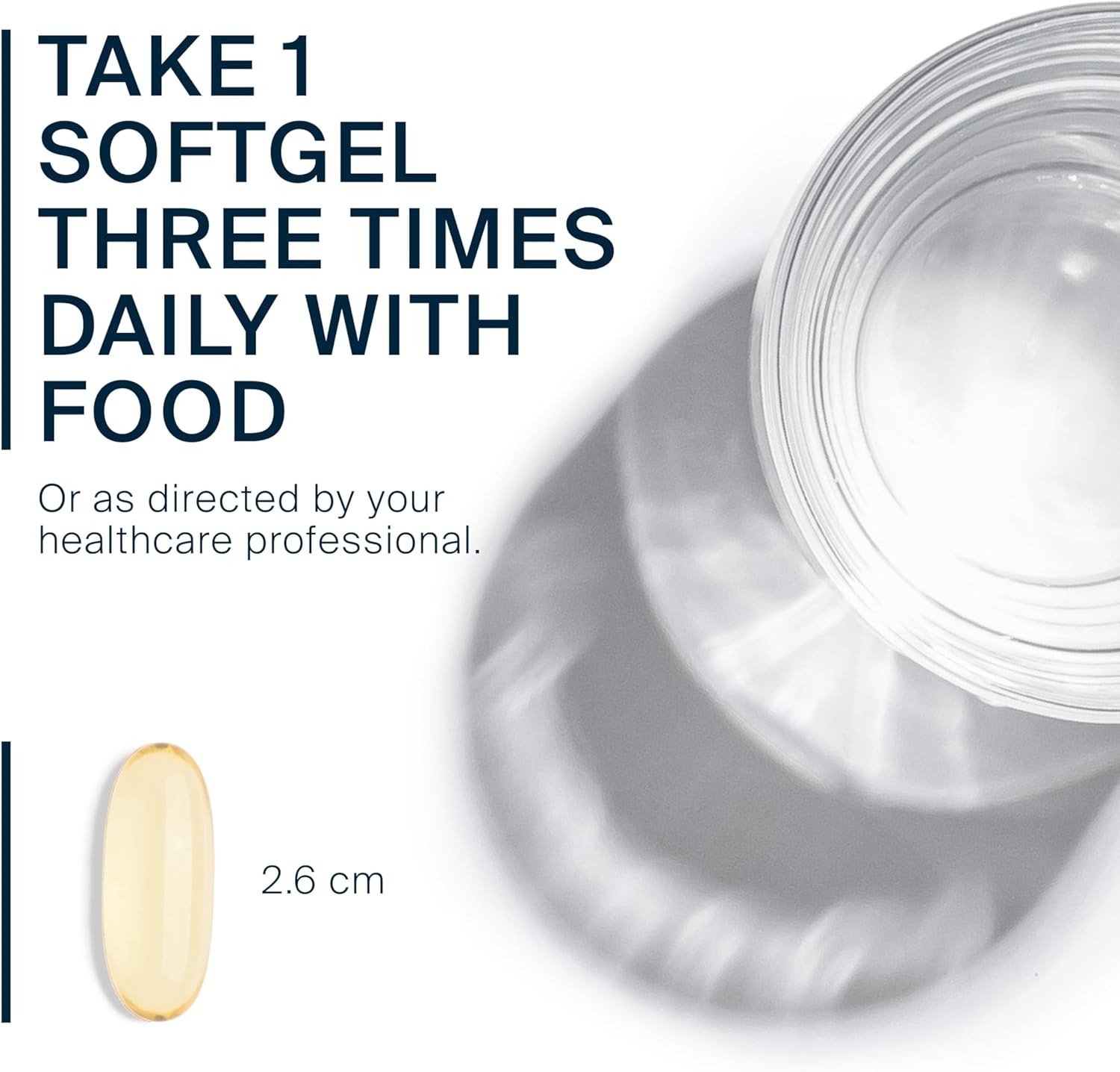 High EPA & DHA Omega-3 Fish Oil Softgels for Heart, Brain, Joint Health | Lemon Flavor | Gluten, Dairy & Soy Free | 60 ct