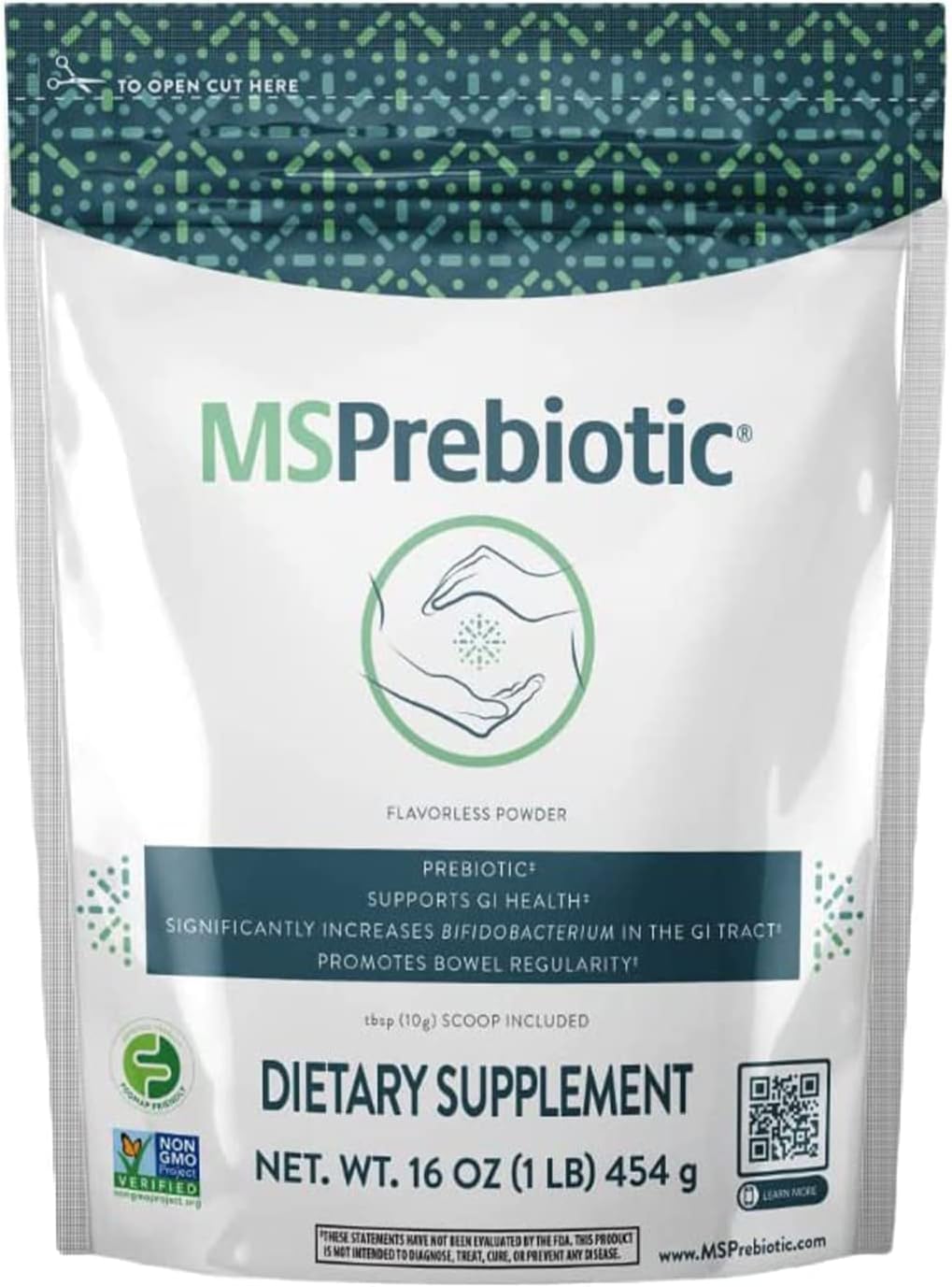 High Fiber Prebiotic Supplement for Gut Health - 16oz Powder - Feed Probiotics - Superfood Source of Soluble Fiber