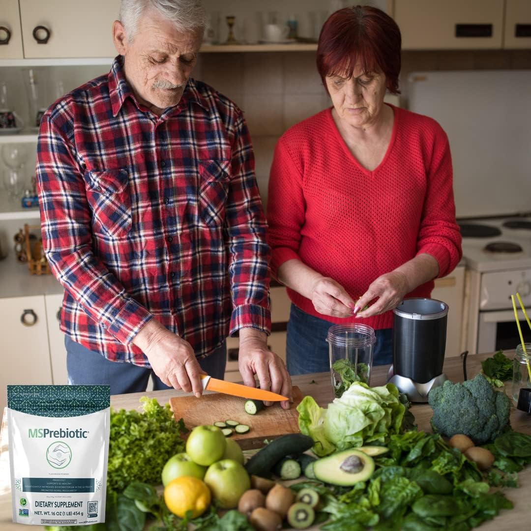 High Fiber Prebiotic Supplement for Gut Health - 16oz Powder - Feed Probiotics - Superfood Source of Soluble Fiber