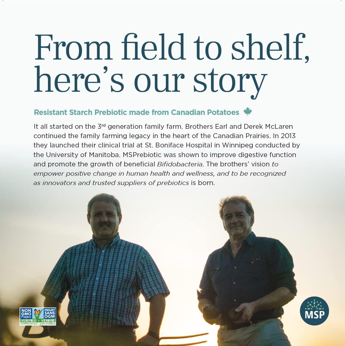 High Fiber Prebiotic Supplement for Gut Health - 16oz Powder - Feed Probiotics - Superfood Source of Soluble Fiber