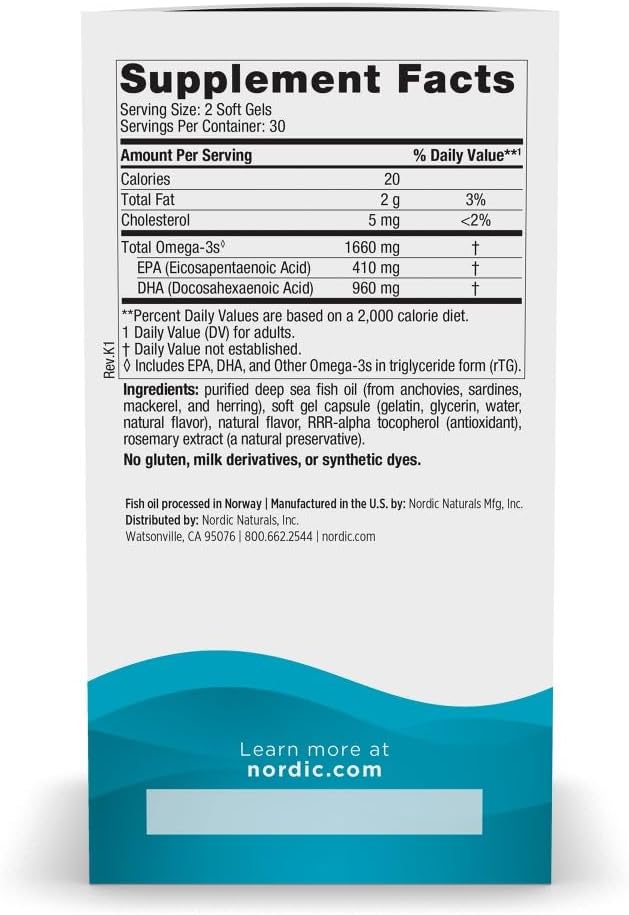 High-Intensity DHA Formula for Brain & Nervous System Support - Nordic Naturals DHA Xtra Strawberry Soft Gels - 60ct, 1660mg Omega-3, Non-GMO, 30 Servings