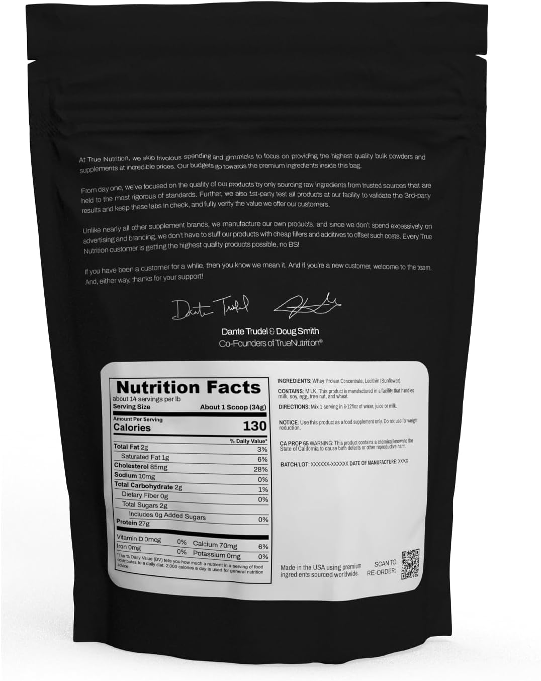 High Leucine Whey Protein Concentrate Powder - Fast-Acting Low Carb Formula - Essential Amino Acids - 1lb - Unflavored/Unsweetened