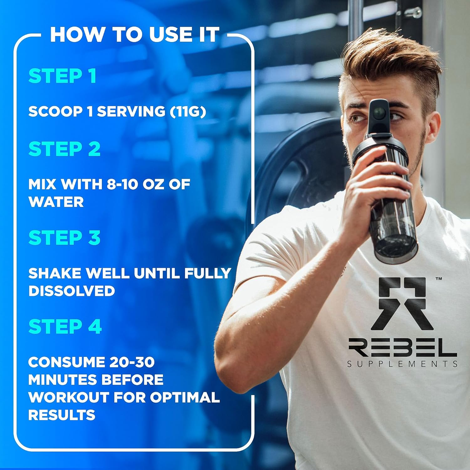 High-Performance Blue Razz Pre Workout Supplement for Intense Energy and Focus with L-Citrulline, Beta Alanine, Nitrosigine, and Caffeine - 50 Servings