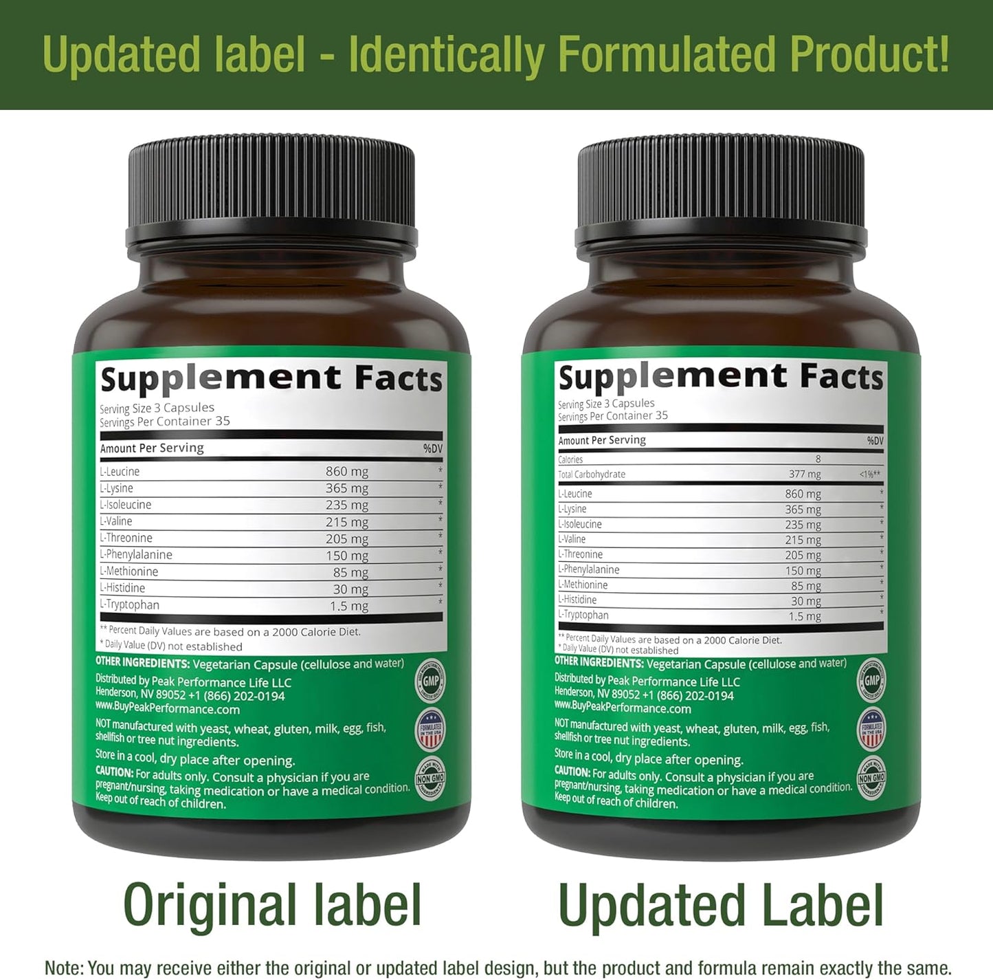 High Performance EAA Supplement with Enhanced Leucine for Muscle Growth and Recovery - Essential Amino Acids Capsules for Men and Women