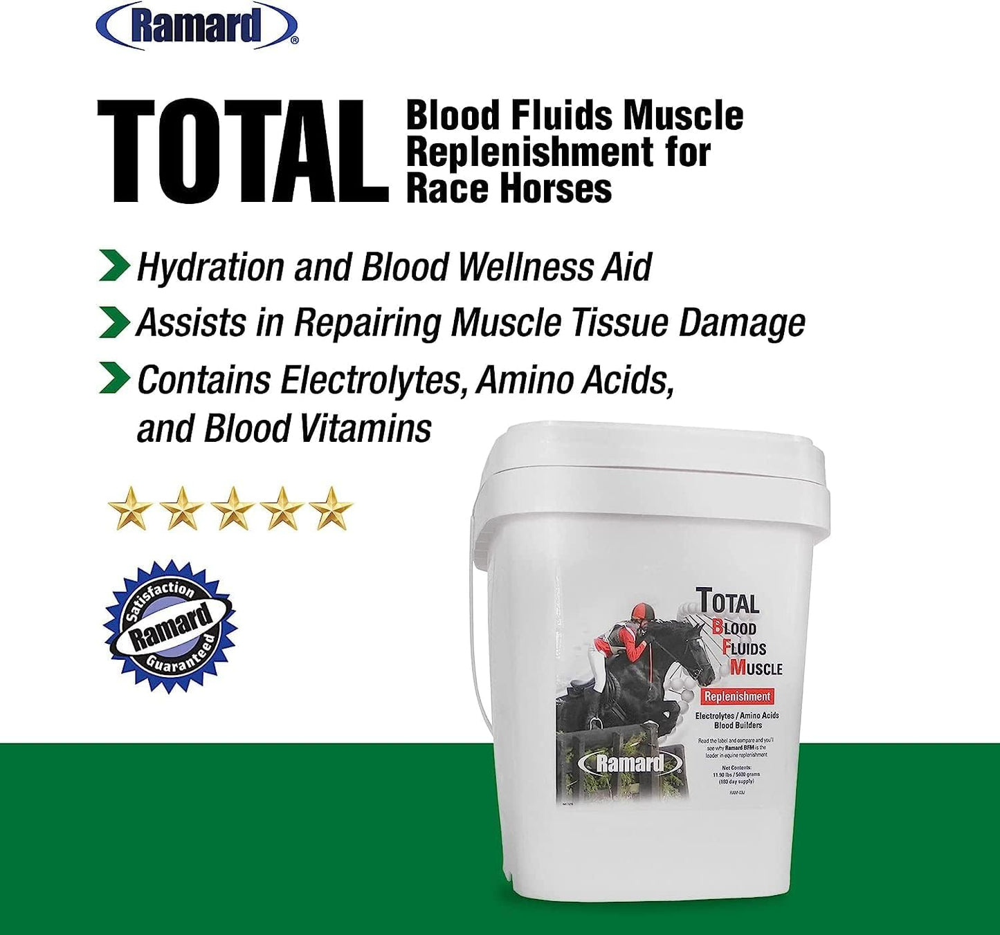 High Performance Horse Supplements: Electrolytes, Blood Builder & Muscle Builder - 11.9 lbs Tub