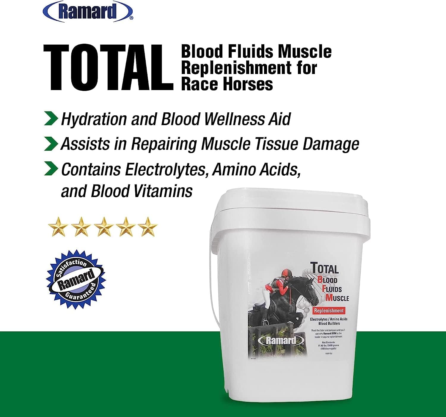 High Performance Horse Supplements: Electrolytes, Blood Builder & Muscle Builder - 11.9 lbs Tub