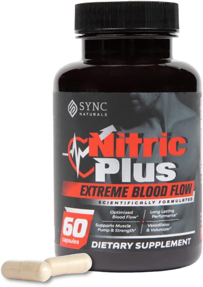 High Performance Nitric Oxide Supplement with L-Arginine and L-Citrulline - 800mg/400mg - 60 Capsules - Niacin for Workouts - Men and Women
