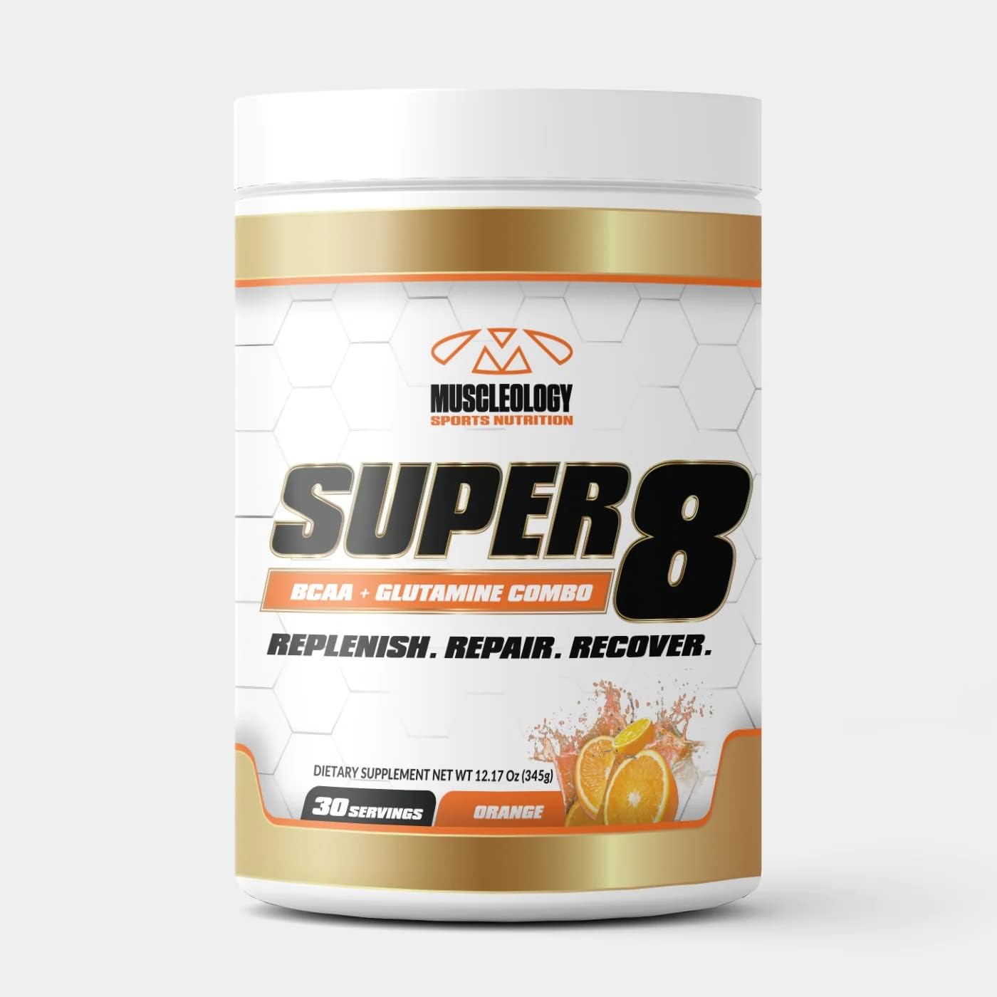High Performance Super 8 BCAA + Electrolyte & Glutamine Formula for Post-Workout Recovery - Orange Flavor