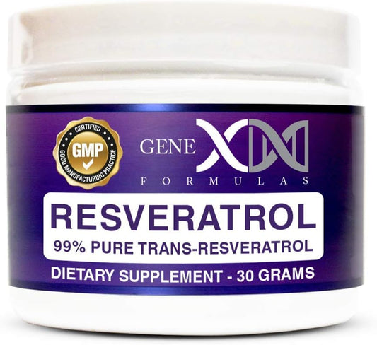 High Potency 1000mg Trans-Resveratrol Powder - 30 Servings - Pharmaceutical Grade - GMP & NSF Certified