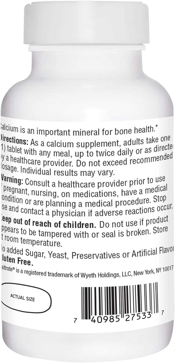 High Potency 21st Century Calcium Supplement, 600 Mg, 200 Count Bottle for Stronger Bones and Health