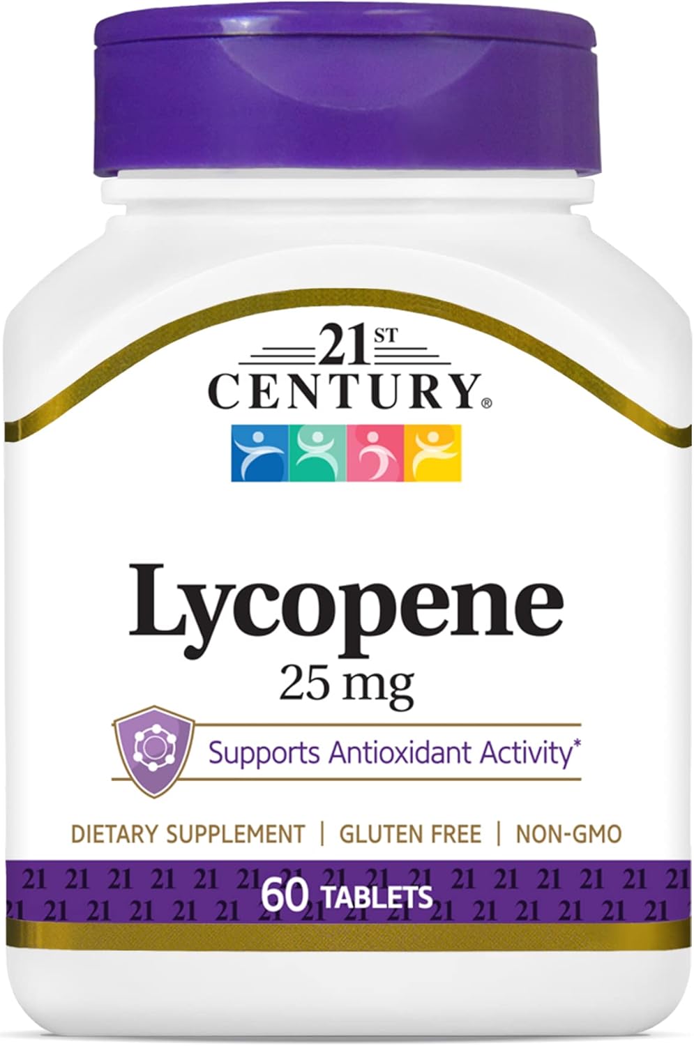 High-Potency 21st Century Lycopene Tablets - 25mg, 60 Count