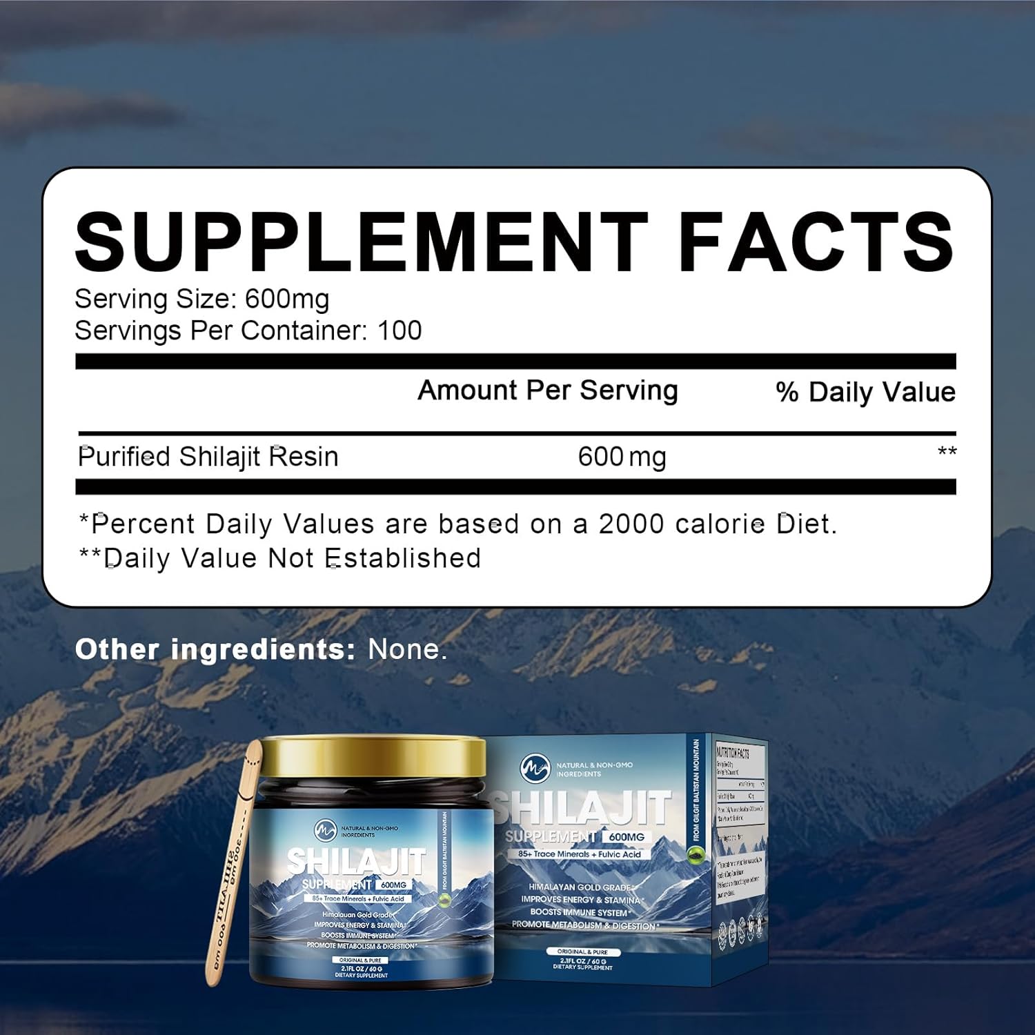 High Potency 600mg Pure Siberia Organic Shilajit Resin for Energy, Strength, and Immunity - Men & Women's Shilajit Resin