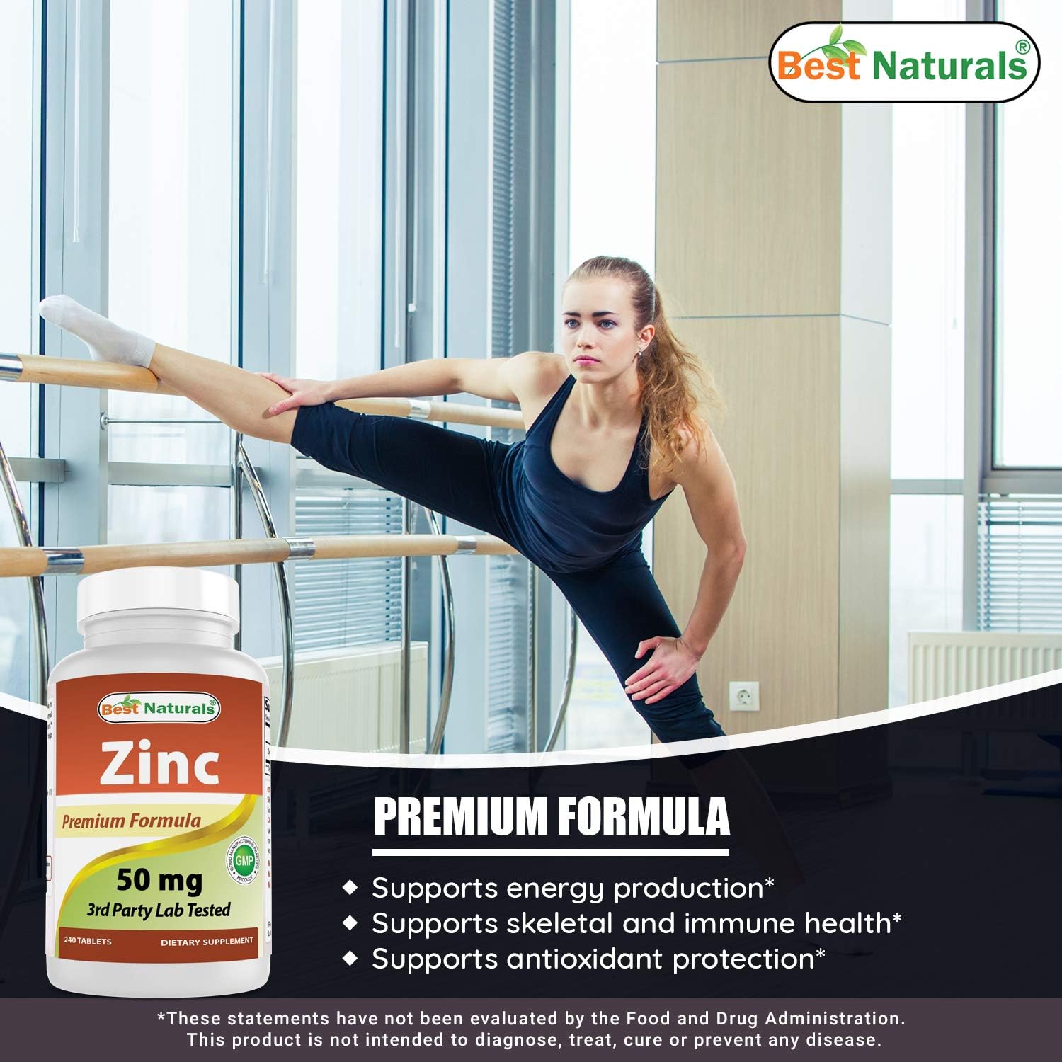 High Potency Acetyl L-Carnitine, Alpha Lipoic Acid, and Zinc Gluconate Supplement - 750mg/50mg Formula for Optimal Health