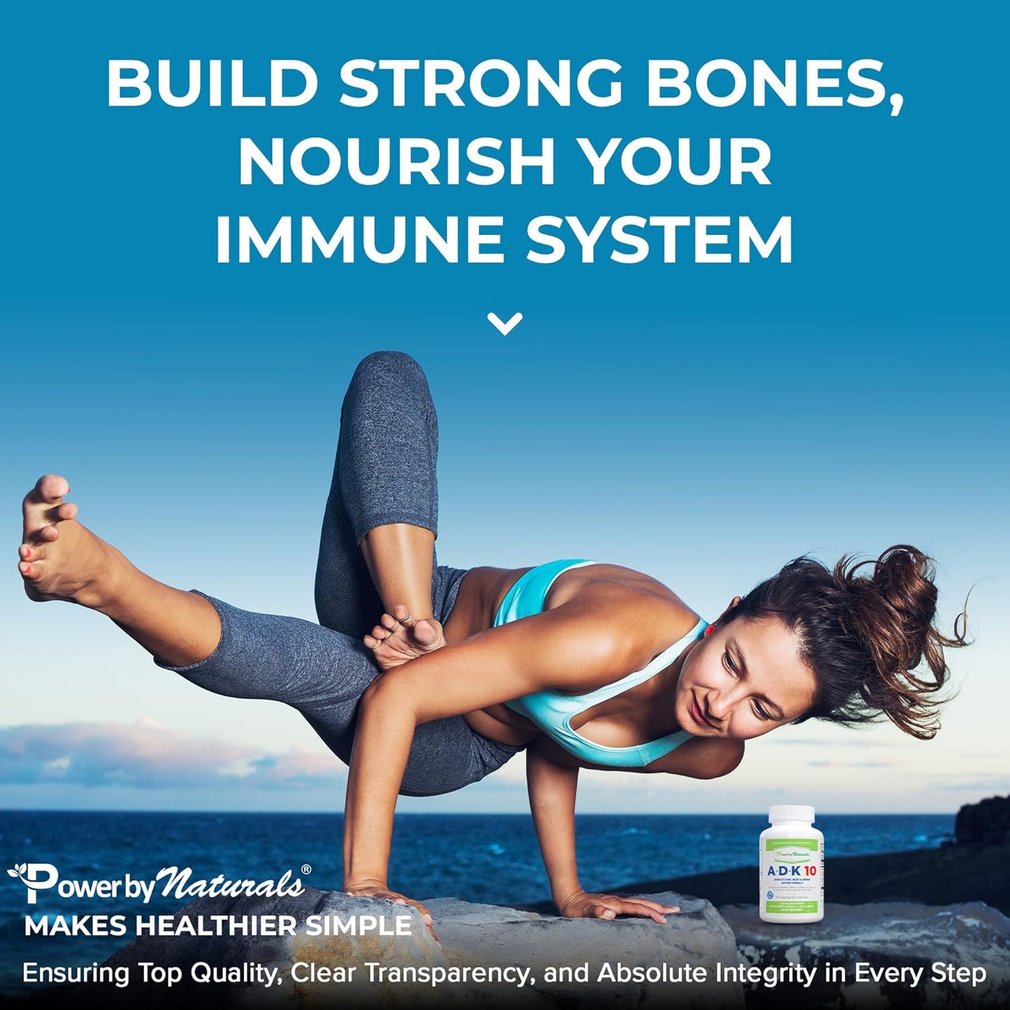 High Potency ADK Vitamin Supplement for Heart, Immune & Bone Health - 90 Capsules x 2 (6-Month Supply) - Natural ADK 10 Formula with Vitamins A, D3 10,000 IU & K2 MK7