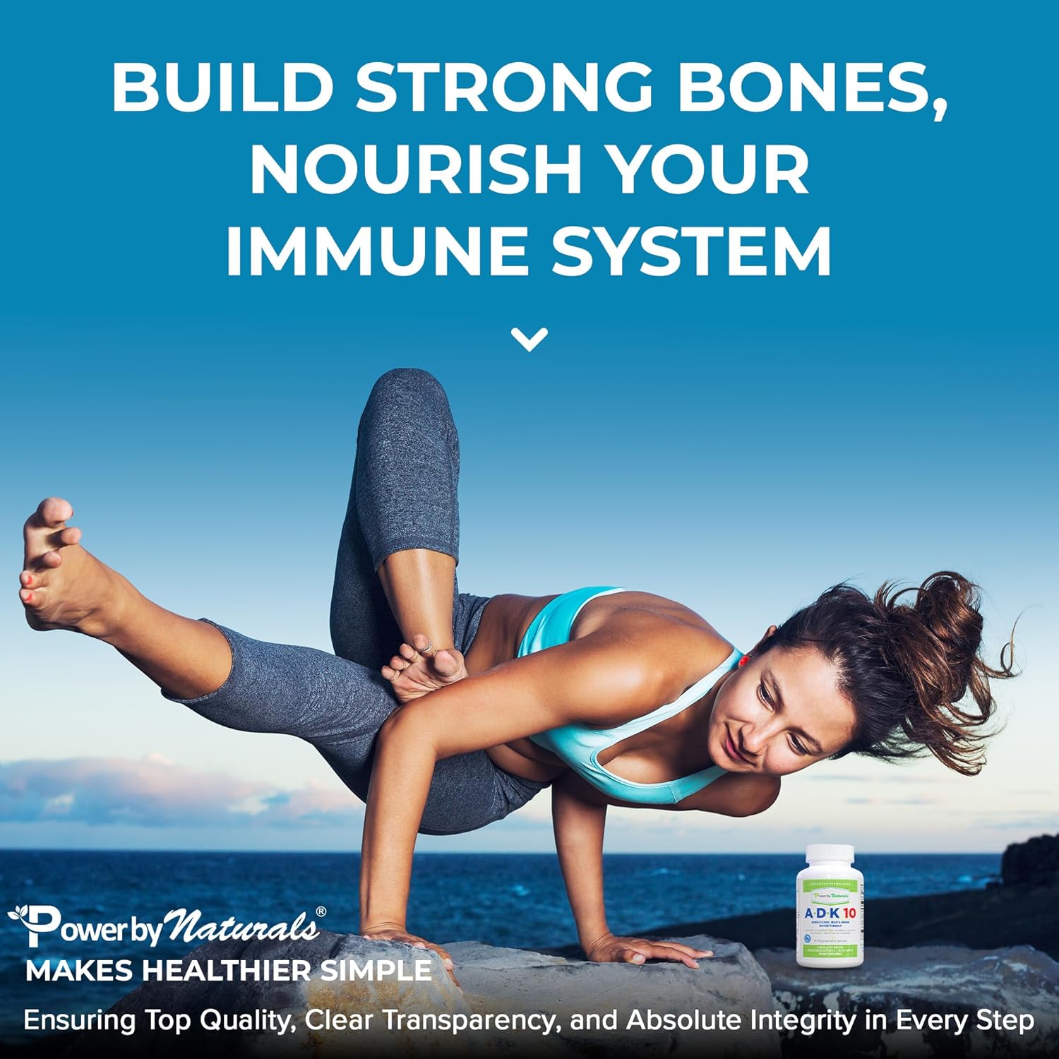 High Potency ADK Vitamin Supplement for Heart, Immune & Bone Health - 90 Capsules x 2 (6-Month Supply) - Natural ADK 10 Formula with Vitamins A, D3 10,000 IU & K2 MK7