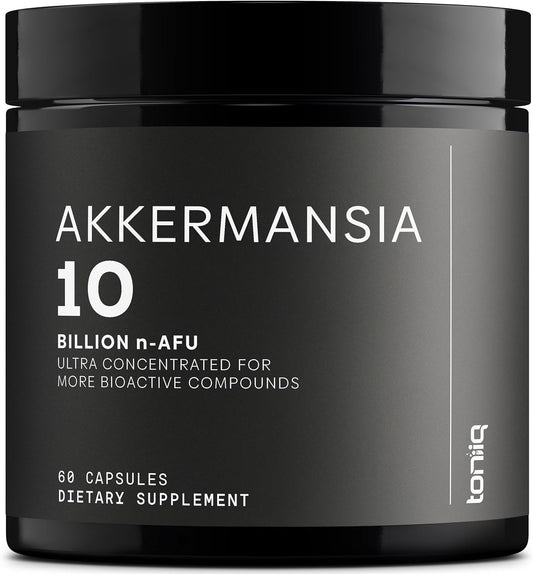 High Potency Akkermansia Muciniphila Probiotic with 10 Billion n-AFU - Supports Gut Health & GLP-1 - Lab-Tested for Purity - 60 Caps