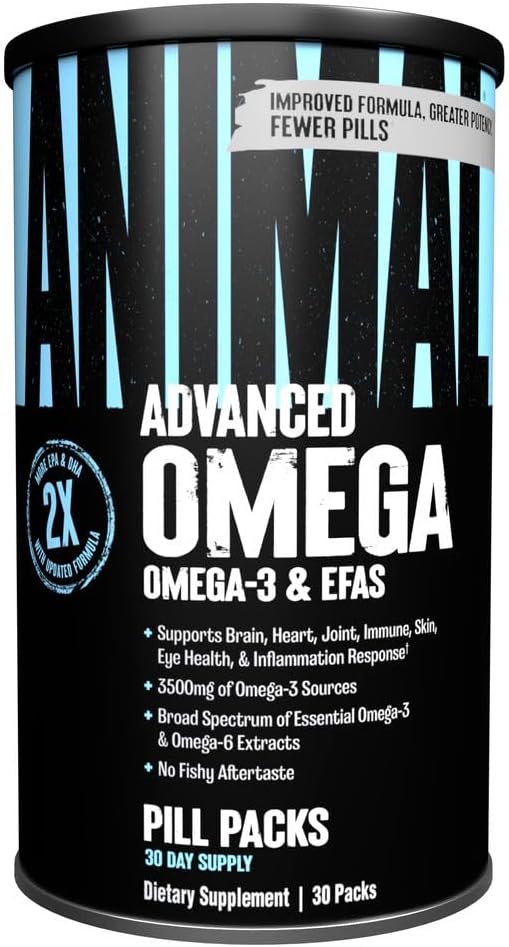 High Potency Animal Omega Essential Fatty Acids Supplement - 3500mg Omega 3 & 6 with EPA, DHA, ALA, CLA, GLA - Heart, Brain, Joint, Skin, Eye Health - 30 Day Pack