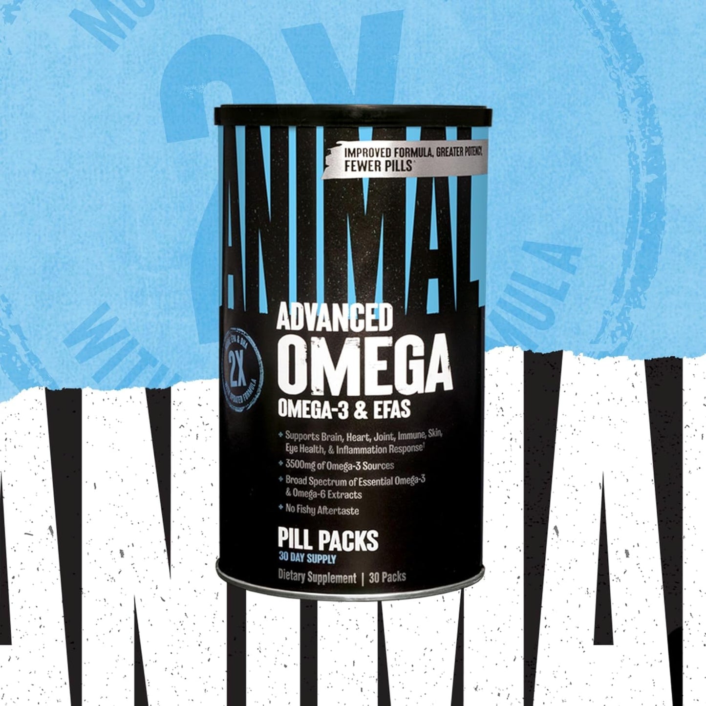 High Potency Animal Omega Essential Fatty Acids Supplement - 3500mg Omega 3 & 6 with EPA, DHA, ALA, CLA, GLA - Heart, Brain, Joint, Skin, Eye Health - 30 Day Pack