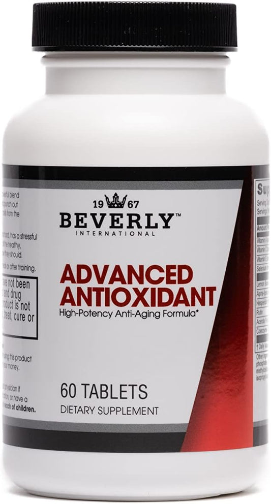 High Potency Anti-Aging Antioxidant Supplement with Vitamins A, C, E, and Selenium - 60 Tablets by Beverly International