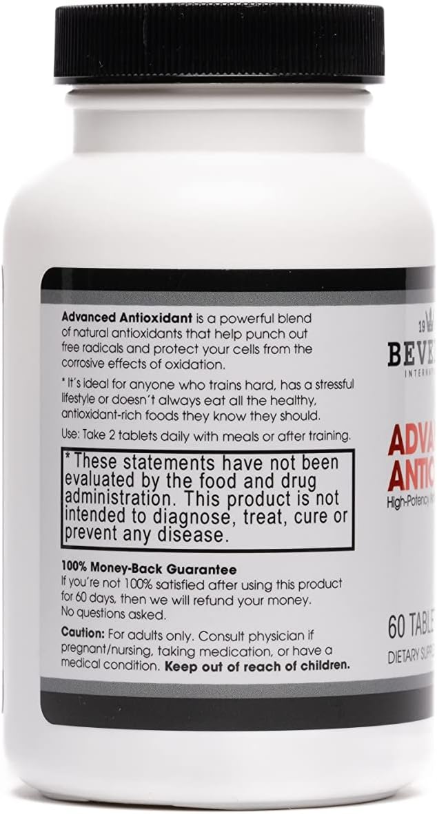 High Potency Anti-Aging Antioxidant Supplement with Vitamins A, C, E, and Selenium - 60 Tablets by Beverly International