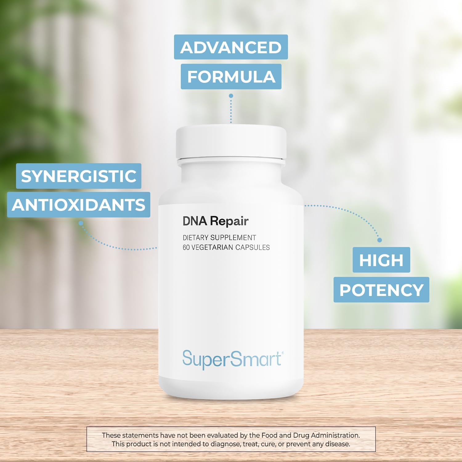High Potency Antioxidant Supplement with AC-11 & Sulforaphane - DNA Repair Formula - Non-GMO & Gluten Free - 60 Capsules