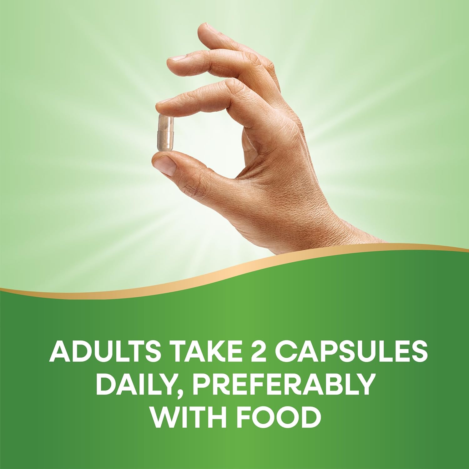 High Potency Asian Ginseng Capsules for Fighting Fatigue - 1,120mg per Serving, 50 Count