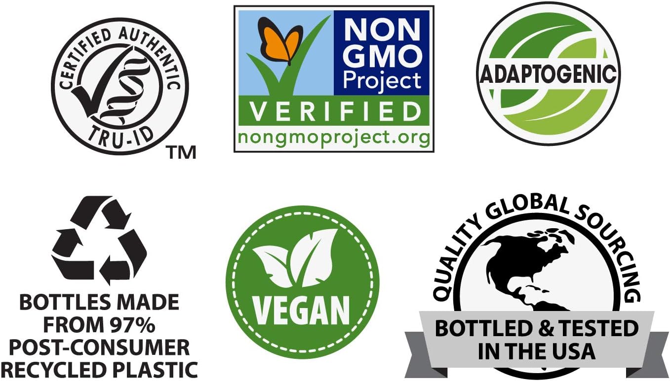 High Potency Asian Ginseng Capsules for Fighting Fatigue - 1,120mg per Serving, 50 Count