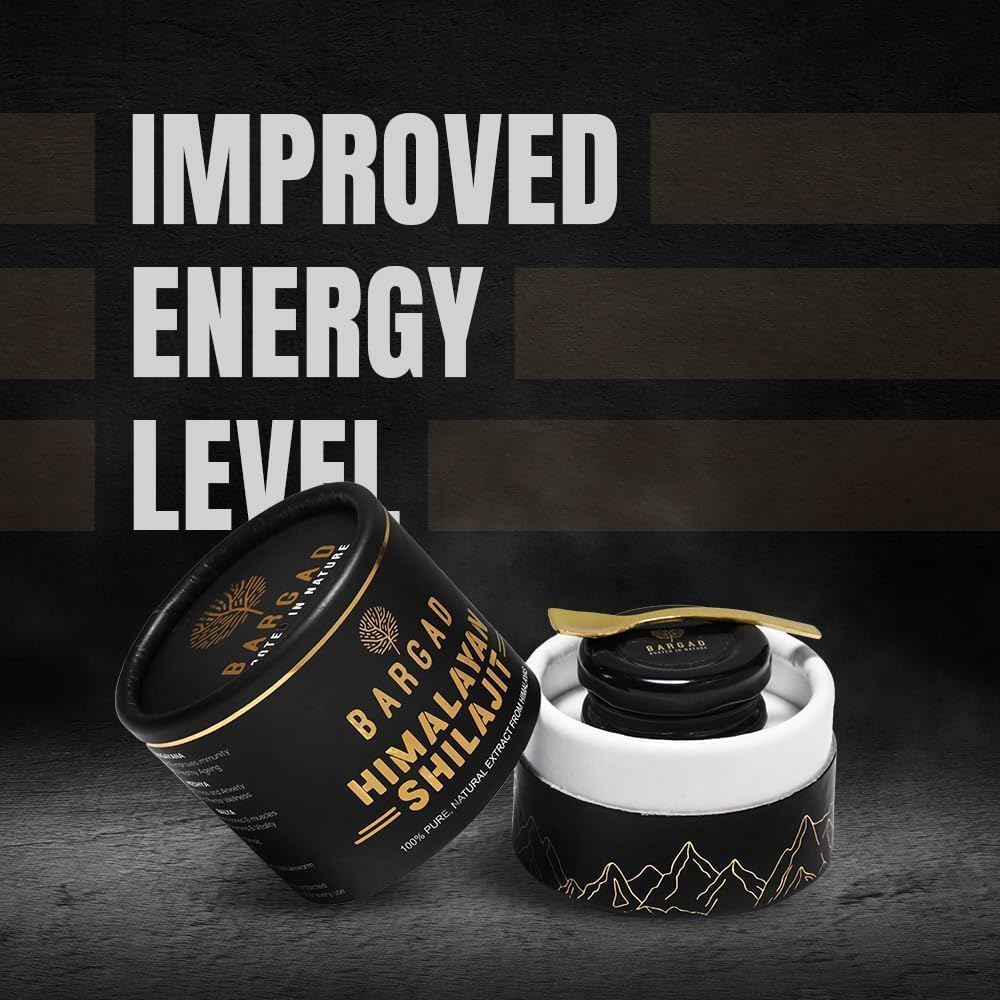 High Potency Bargad Pure Himalayan Shilajit Resin for Energy Boost & Immune Support | Lab Tested Gold Grade 100% Pure Shilajit with Fulvic Acid & 85+ Trace Minerals | 30 Gm for Men & Women