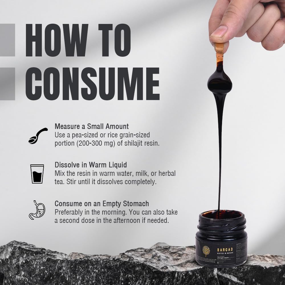 High Potency Bargad Pure Himalayan Shilajit Resin for Energy Boost & Immune Support | Lab Tested Gold Grade 100% Pure Shilajit with Fulvic Acid & 85+ Trace Minerals | 30 Gm for Men & Women