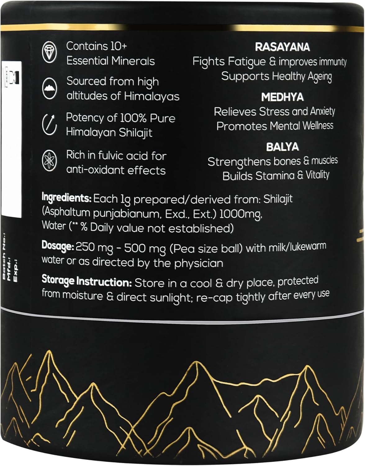 High Potency Bargad Pure Himalayan Shilajit Resin for Energy Boost & Immune Support | Lab Tested Gold Grade 100% Pure Shilajit with Fulvic Acid & 85+ Trace Minerals | 30 Gm for Men & Women