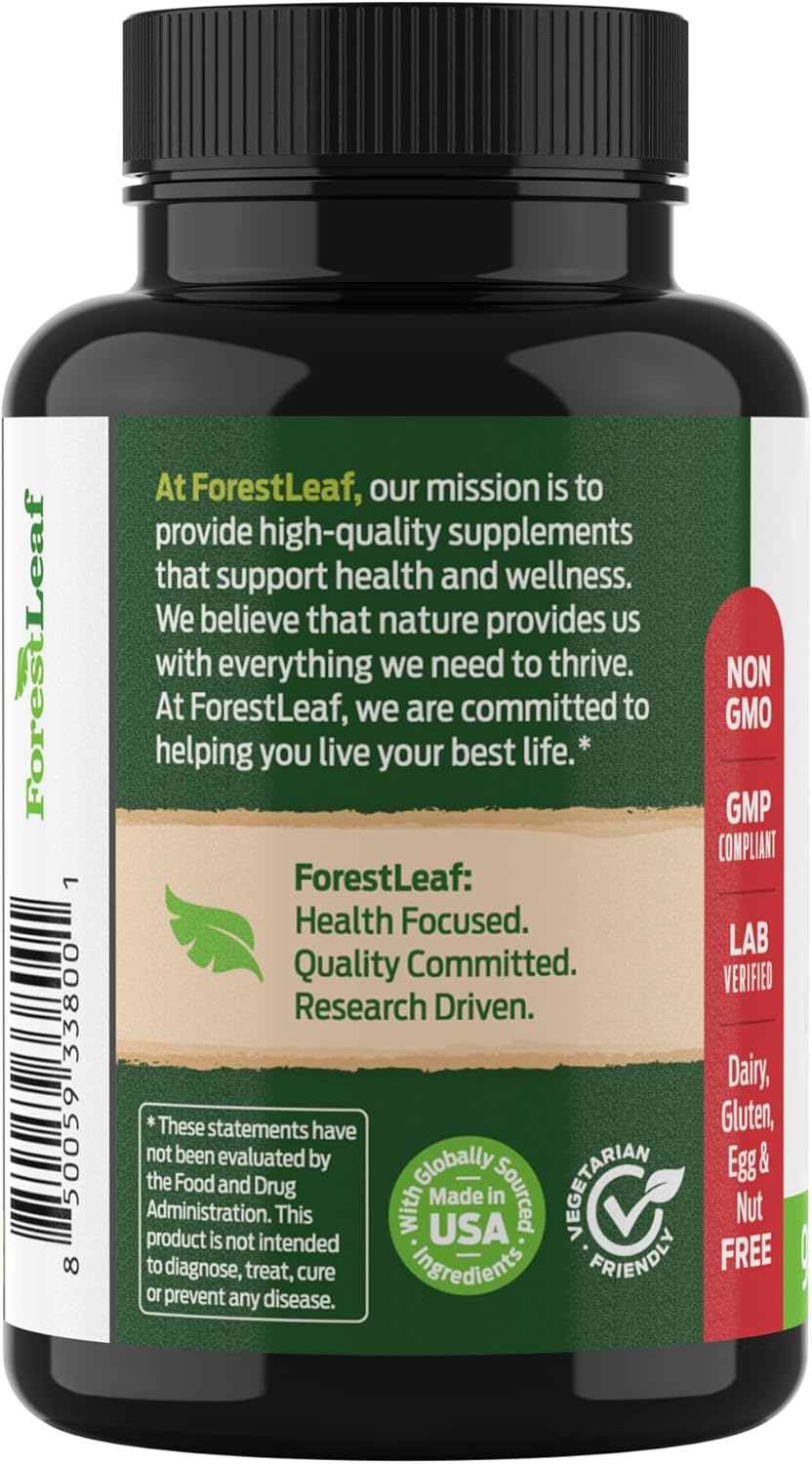 High Potency Berberine Supplement with Ceylon Cinnamon for Weight Management - 1300mg per Serving, 90 Veggie Caps - ForestLeaf Berberine HCl Formula