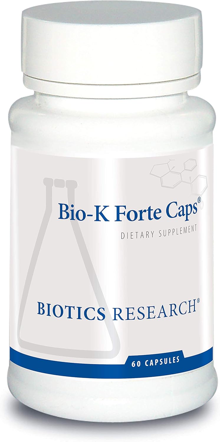 High Potency Biotics Research Bio K Forte Caps with Vitamin K1 & MK 7 in 1:10 Ratio - 60 Capsules