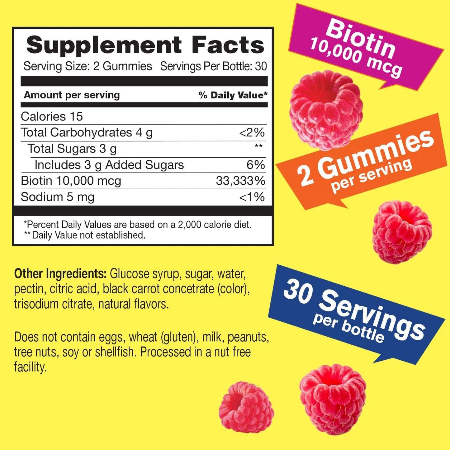 High Potency Biotin + Probiotics Women Gummies Bundle - 10B CFU, Vitamin Supplement, Gluten & GMO Free