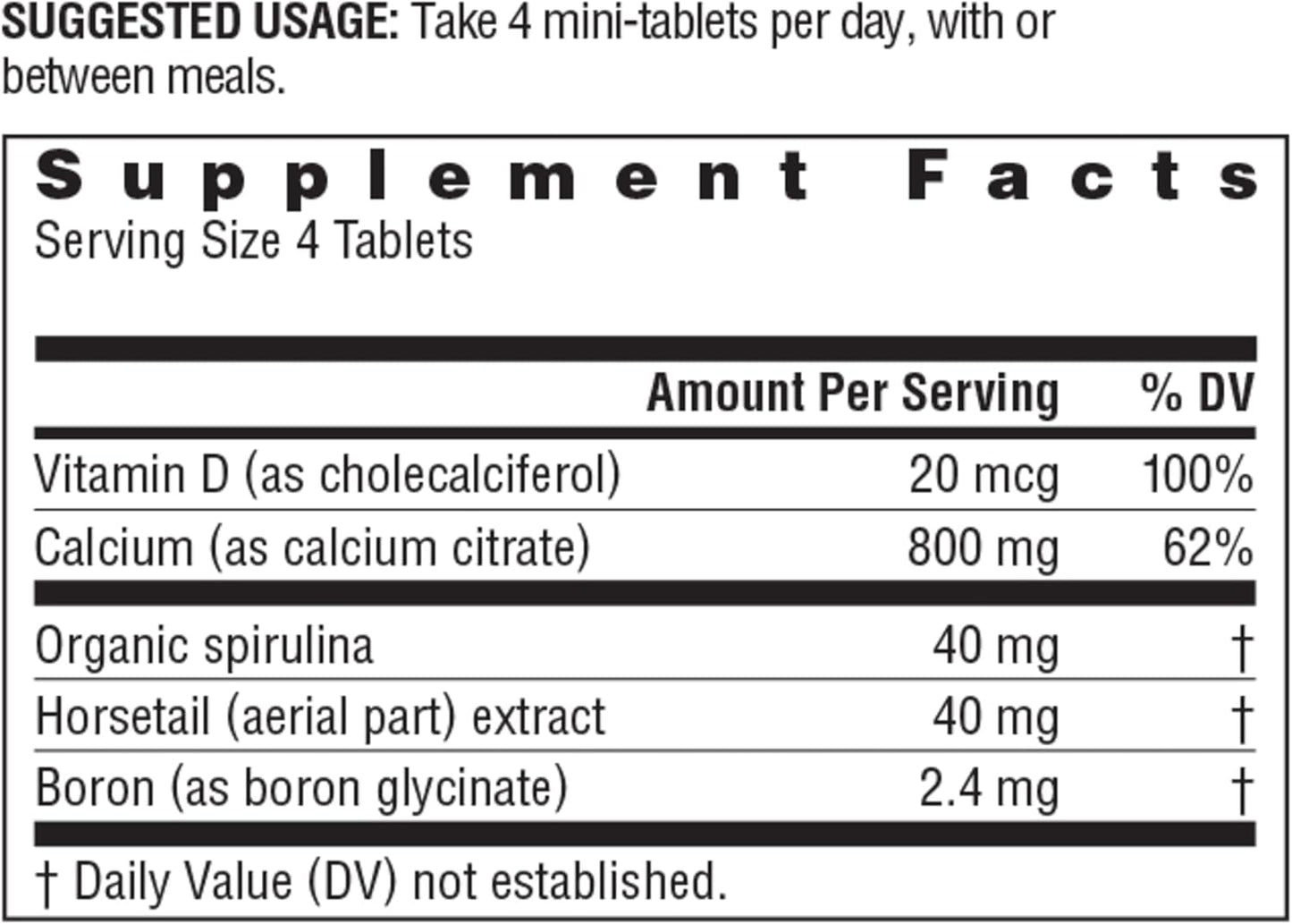 High-Potency Bone Health Support Mini-Tablets with Vitamin D - 120 Count