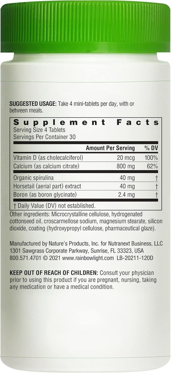High-Potency Bone Health Support Mini-Tablets with Vitamin D - 120 Count