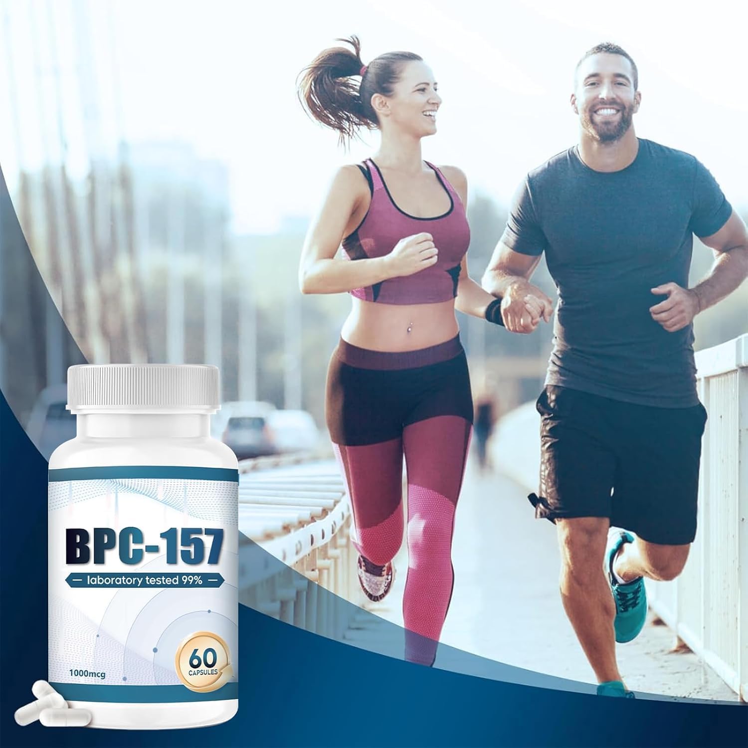 High Potency BPC-157 Pro Capsules 1000mcg - New Protective Compound 157 Supplement Gluten-Free 60ct