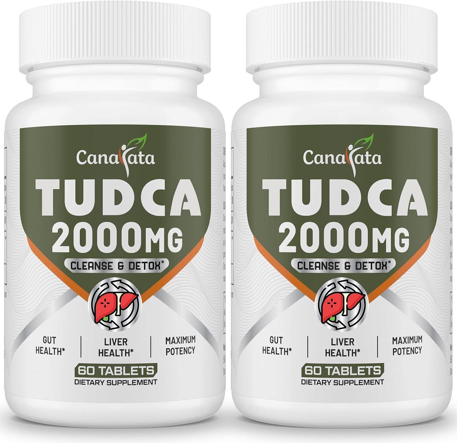 High Potency Canarata TUDCA Liver Support Supplement - Promotes Liver Detox & Cleansing - Supports Liver & Gallbladder Health - Easy-to-Swallow Tablets - 60 Day Supply