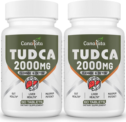 High Potency Canarata TUDCA Liver Support Supplement - Promotes Liver Detox & Cleansing - Supports Liver & Gallbladder Health - Easy-to-Swallow Tablets - 60 Day Supply