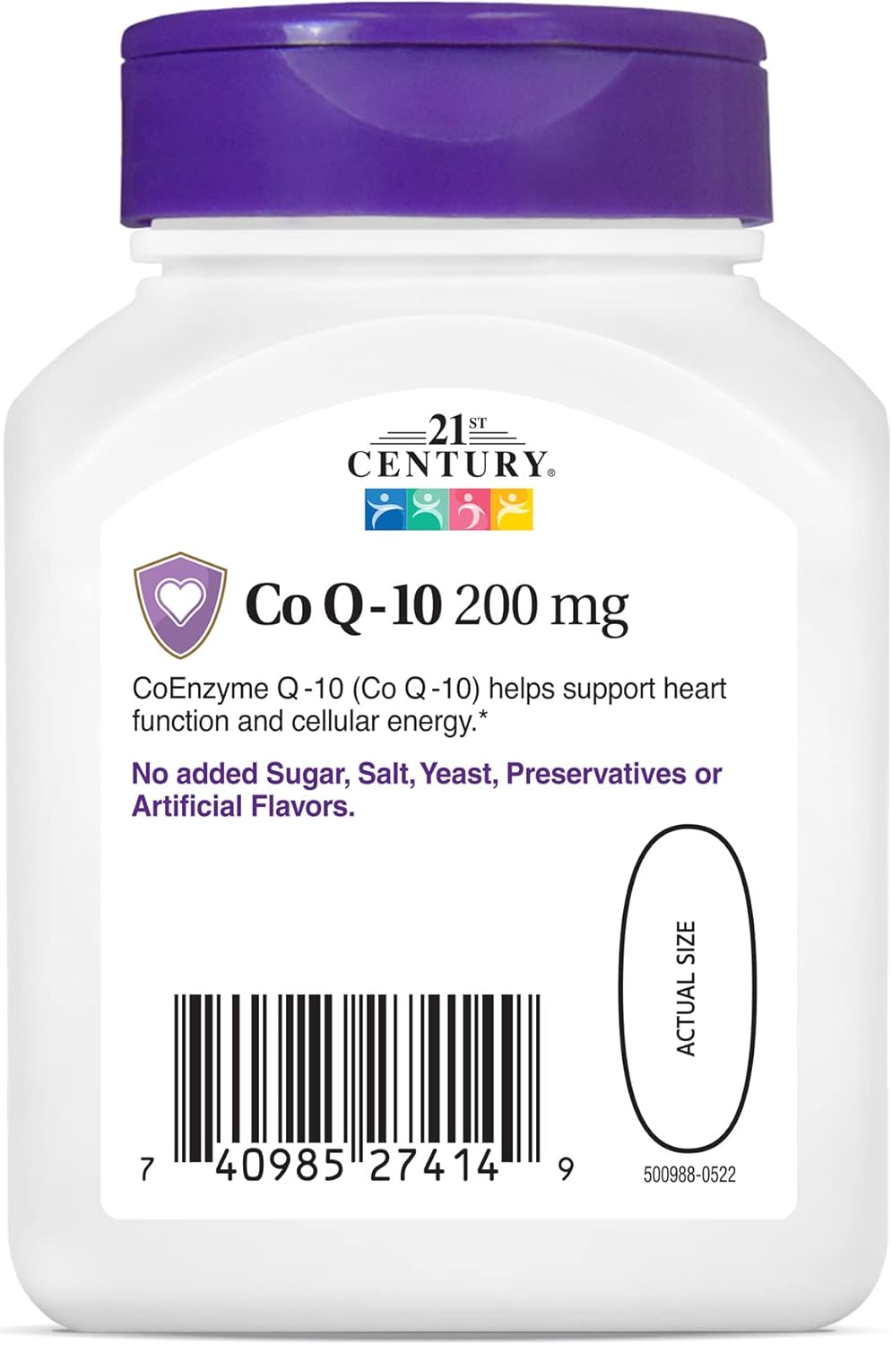 High Potency Co Q10 Softgels - 200mg, 90 Capsules for 21st Century