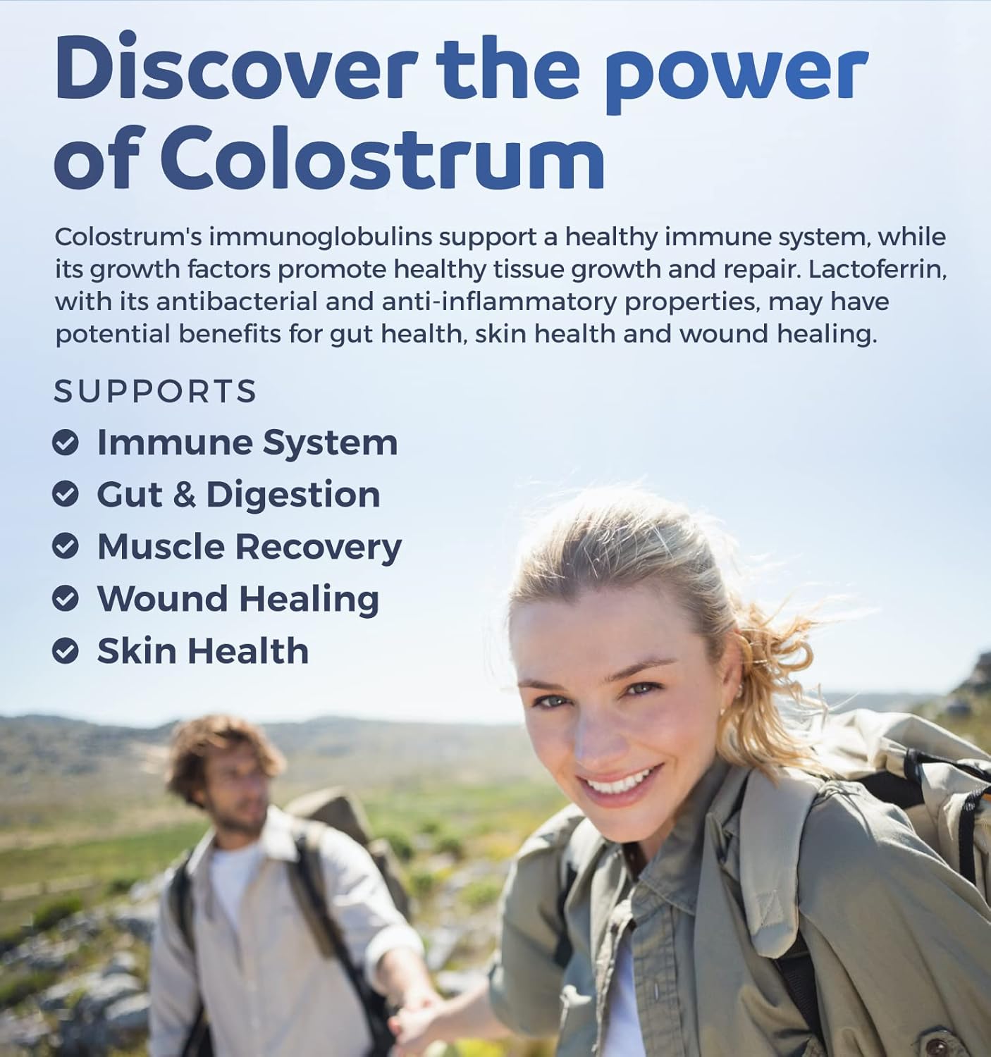 High Potency Colostrum Capsules - 1,000mg (Non-GMO) with 30% IgG Immunoglobulins - Supports Immune System, Gut & Respiratory Health - 120 Capsules
