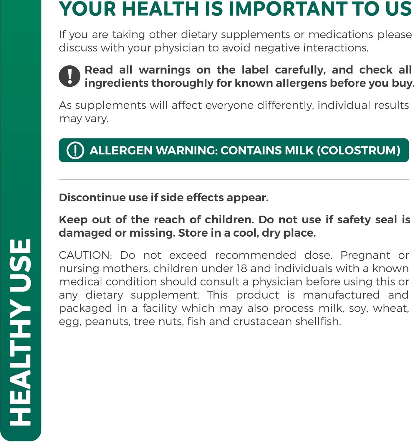High Potency Colostrum Capsules - 1,000mg (Non-GMO) with 30% IgG Immunoglobulins - Supports Immune System, Gut & Respiratory Health - 120 Capsules