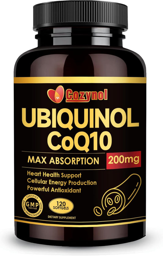 High-Potency Cozynol Ubiquinol 200mg Supplement for Heart Health and Energy Support