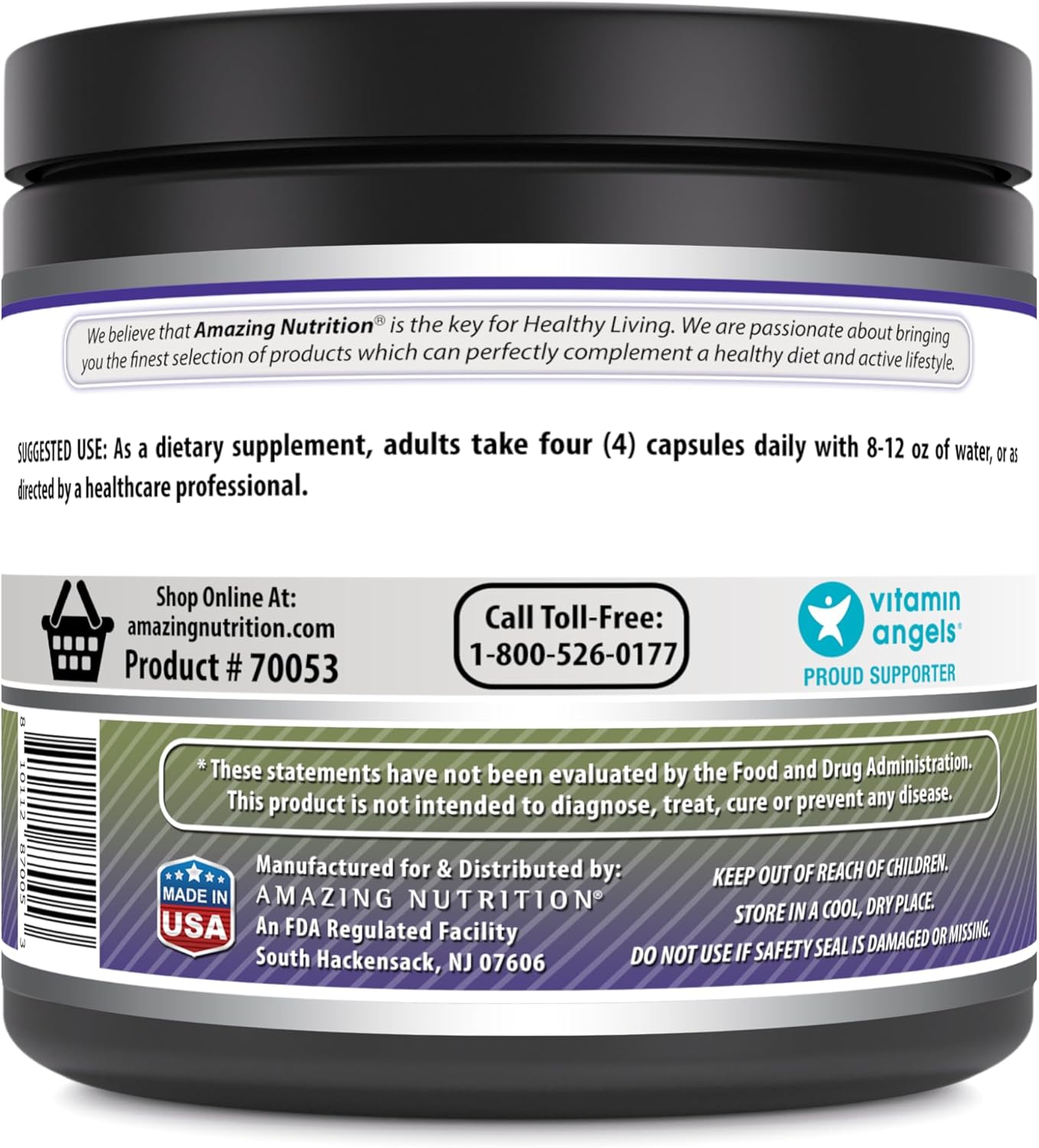 High Potency Creatine 3000mg Per Serving 500 Capsules | Amazing Nutrition Formula | Non-GMO & Gluten Free | USA-Made Supplement