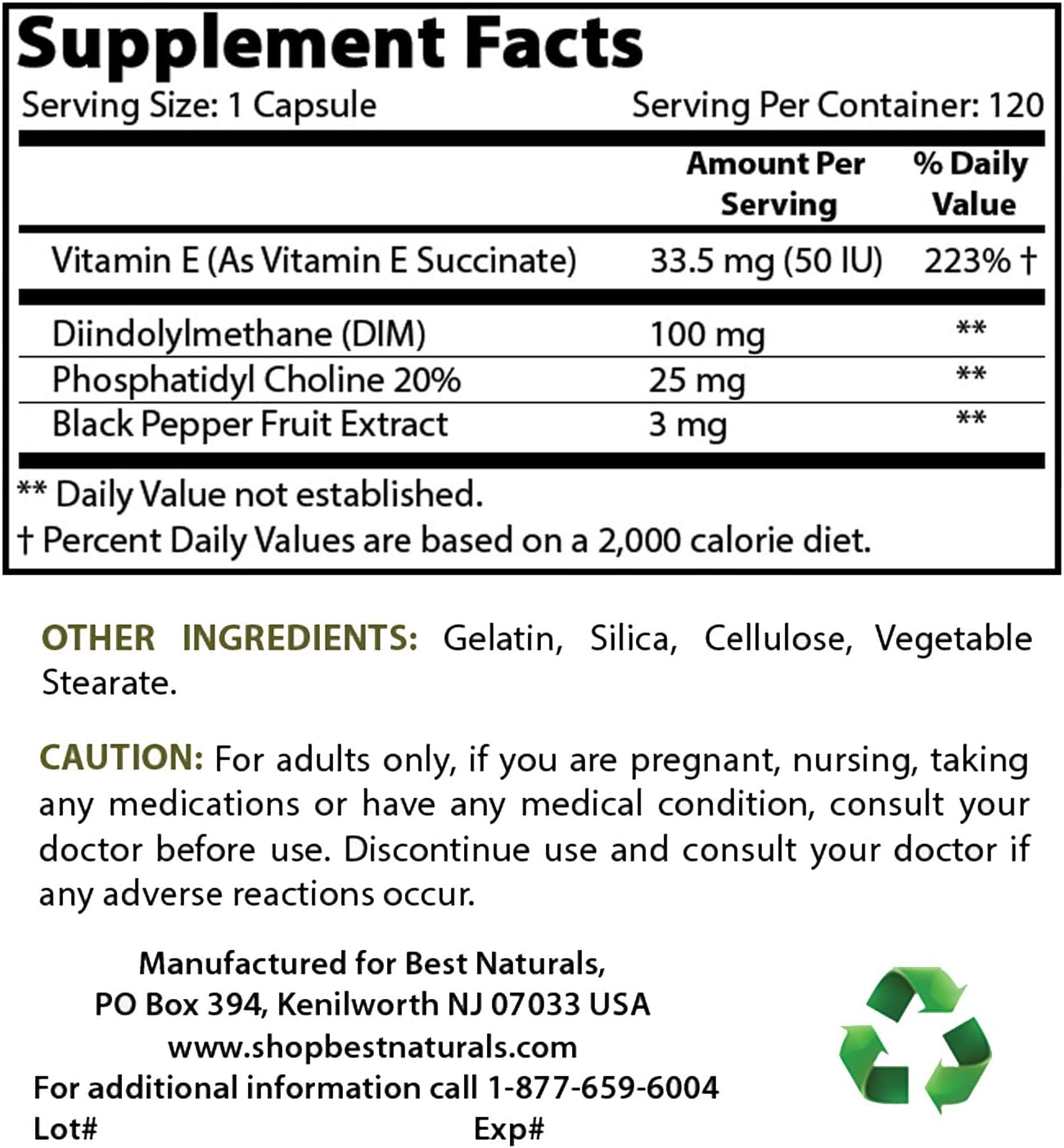 High Potency DIM Supplement with Ashwagandha Extract - 100 mg DIM & 500 mg Ashwagandha for Hormone Balance