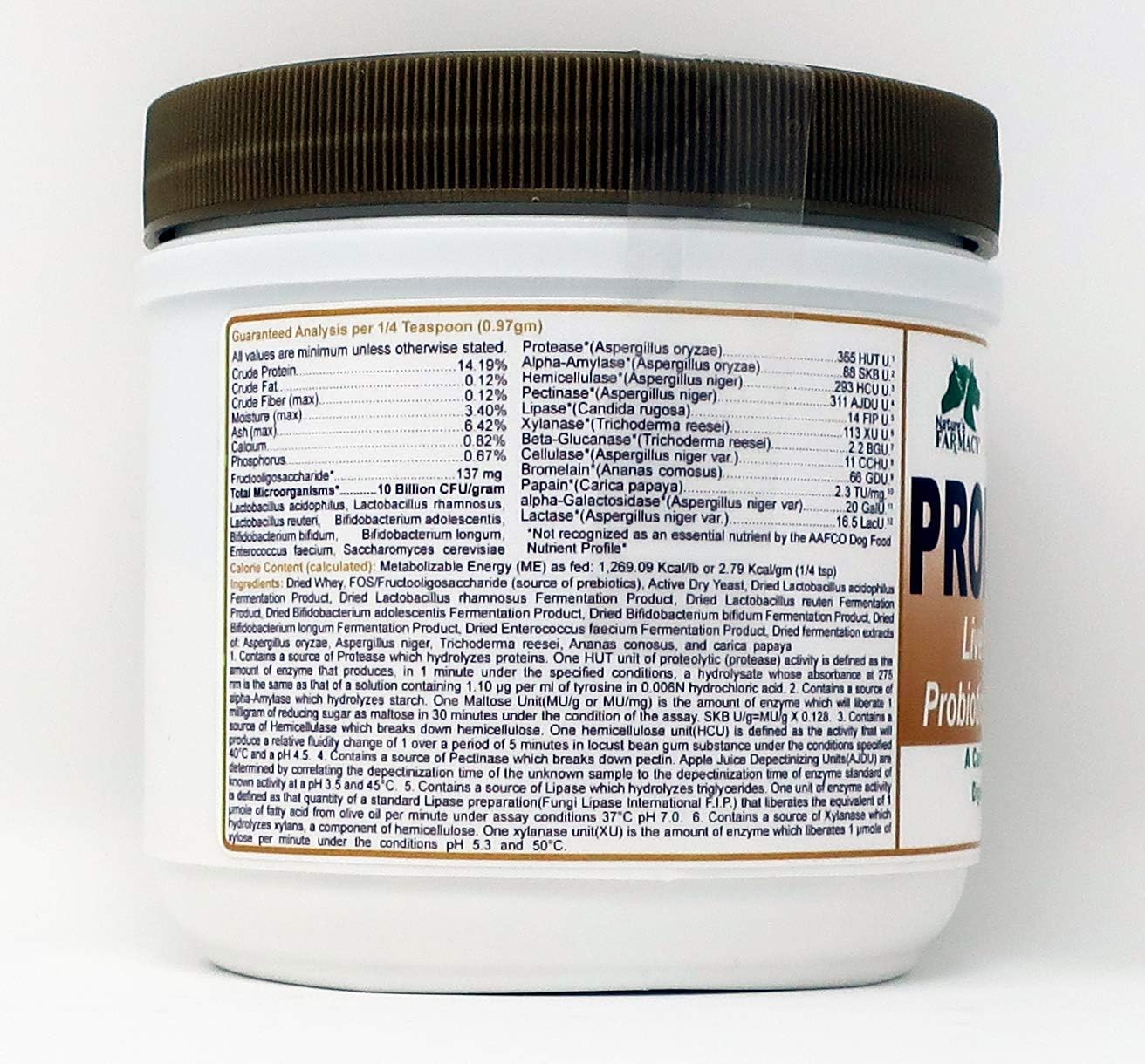 High-Potency Dog Probiotic Supplement with 10 Billion CFU's - Enzymes & Prebiotics - 8 Ounce Bottle