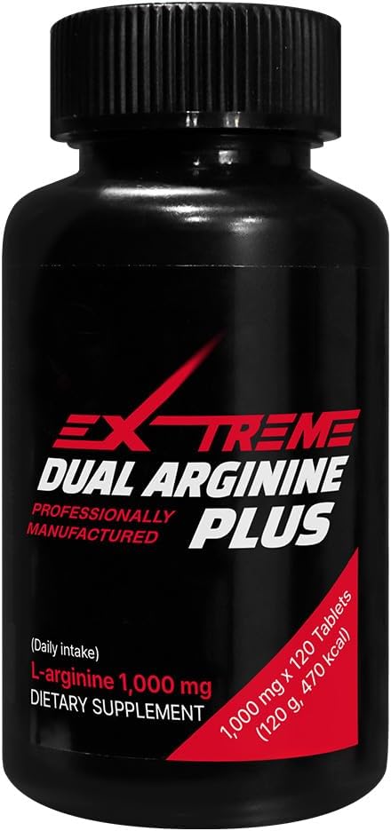 High-Potency Dual ARGININE Plus with Vitamin B Complex for Men's Energy & Performance - 1,000mg x 120 Tablets