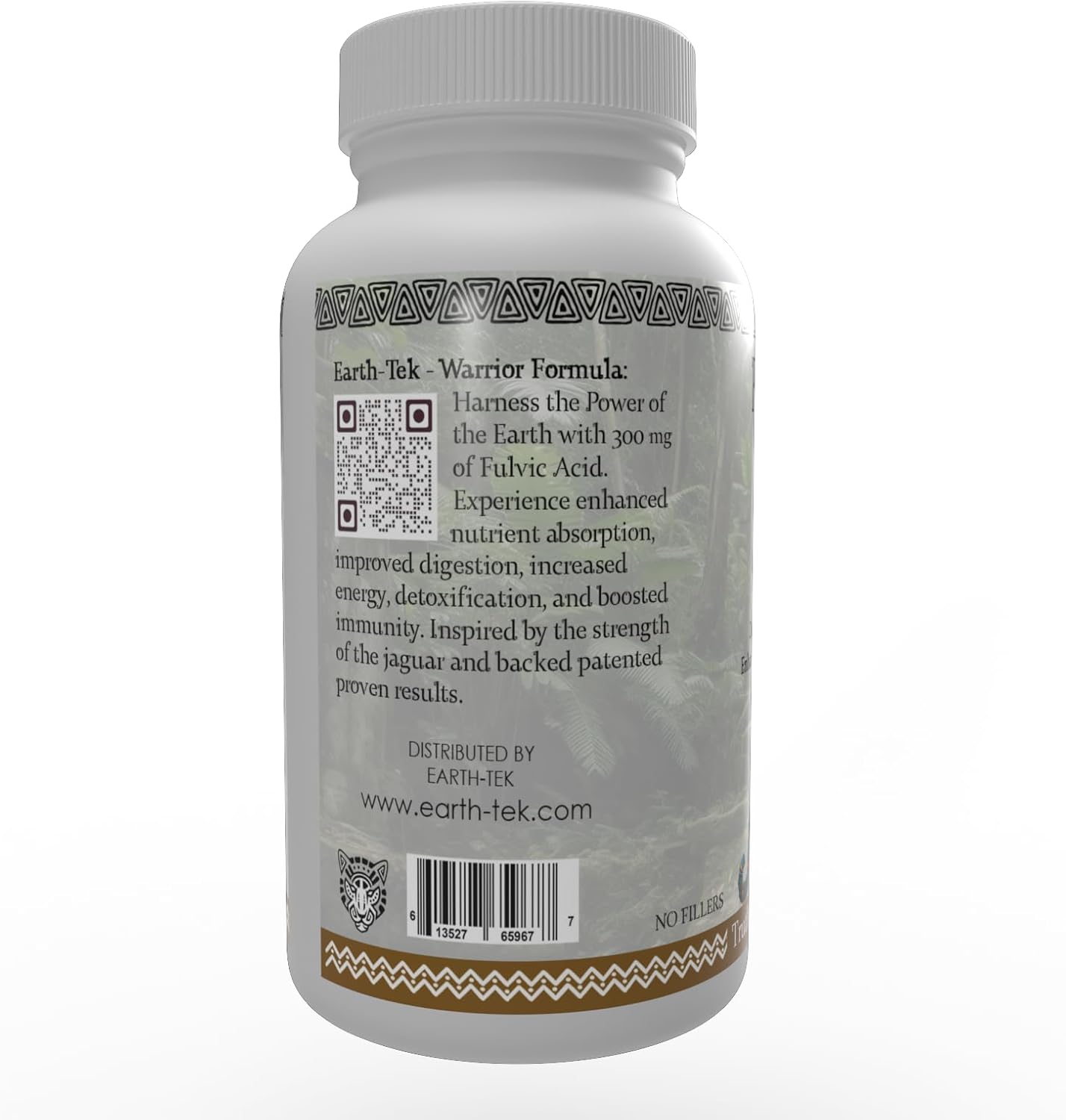 High-Potency Earth-Tek Fulvic Acid Capsules - 60 Count for Immune Support and Overall Health